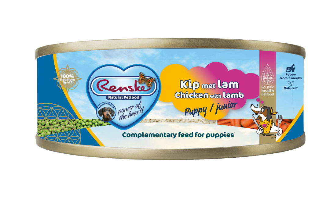 Renske hondenvoer Vers Vlees Maaltijd Puppy Kip & Lam 95 gr